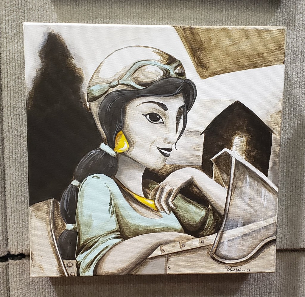 Princess Jasmine as Amelia&nbsp;Earhart